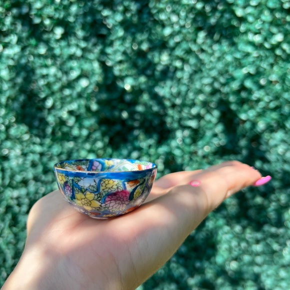 Vintage porcelain sake set, Sake Cup, Hand painted - Picture 12 of 13